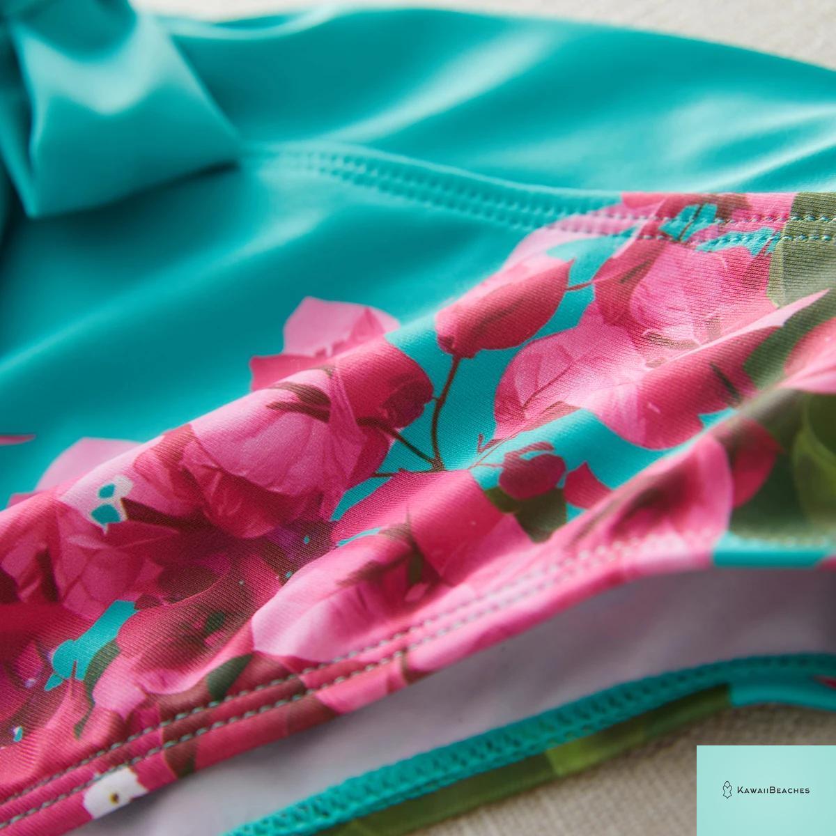 Floral Printed High Waist Bandage Bikini Set