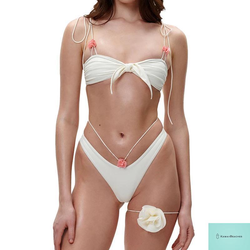 Floral Bandage Bikini Swimwear Set