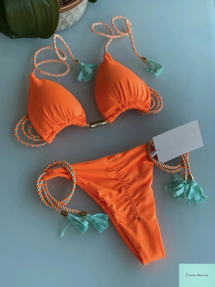 Kawaii Triangle String Bikini Swimsuit