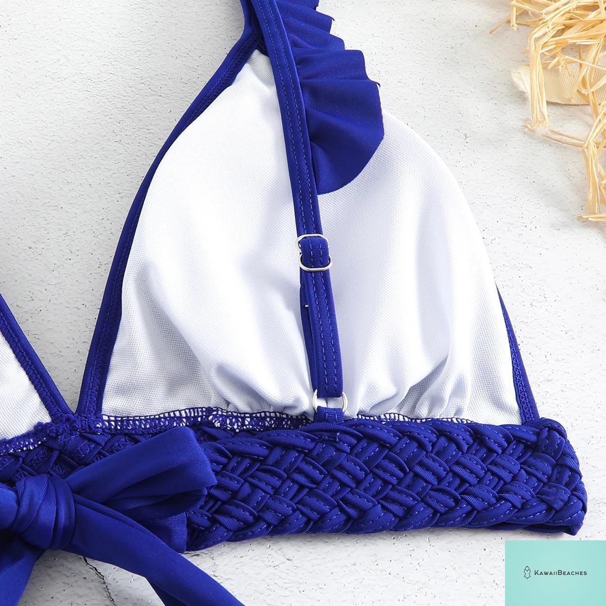 Floral Printed High Waist Bandage Bikini Set