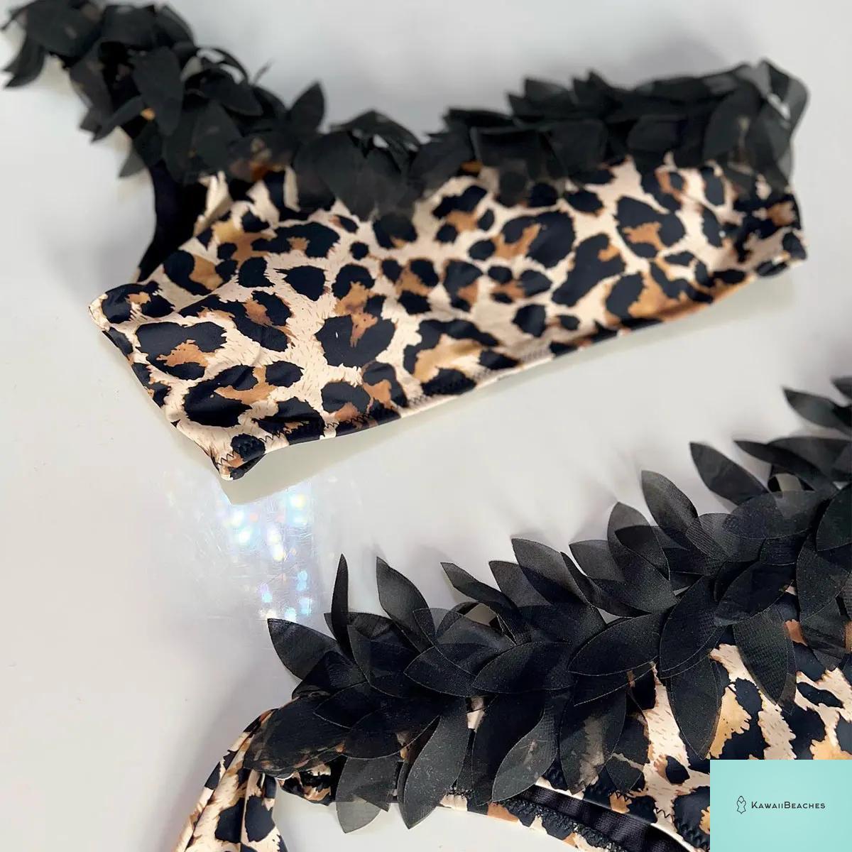 Leopard Print High Waist Brazilian Bikini