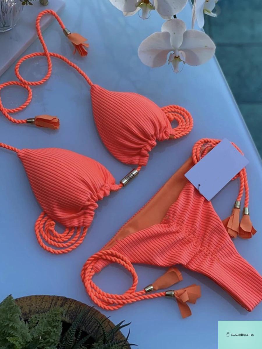 Kawaii Triangle String Bikini Swimsuit