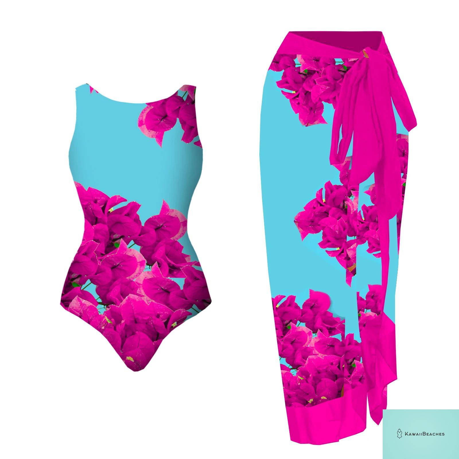 Floral Printed Ruffle Bikini Set