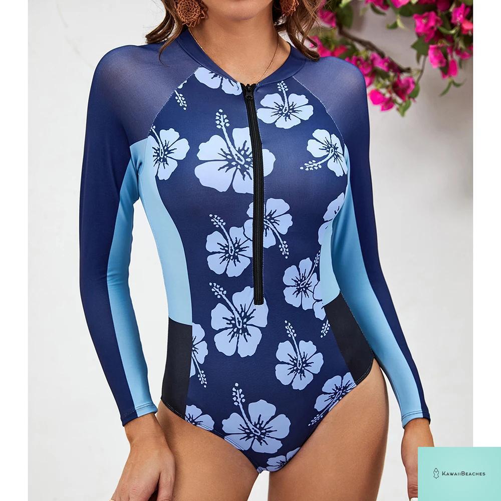 KawaiiBeaches Skeleton Long Sleeve Swimsuit