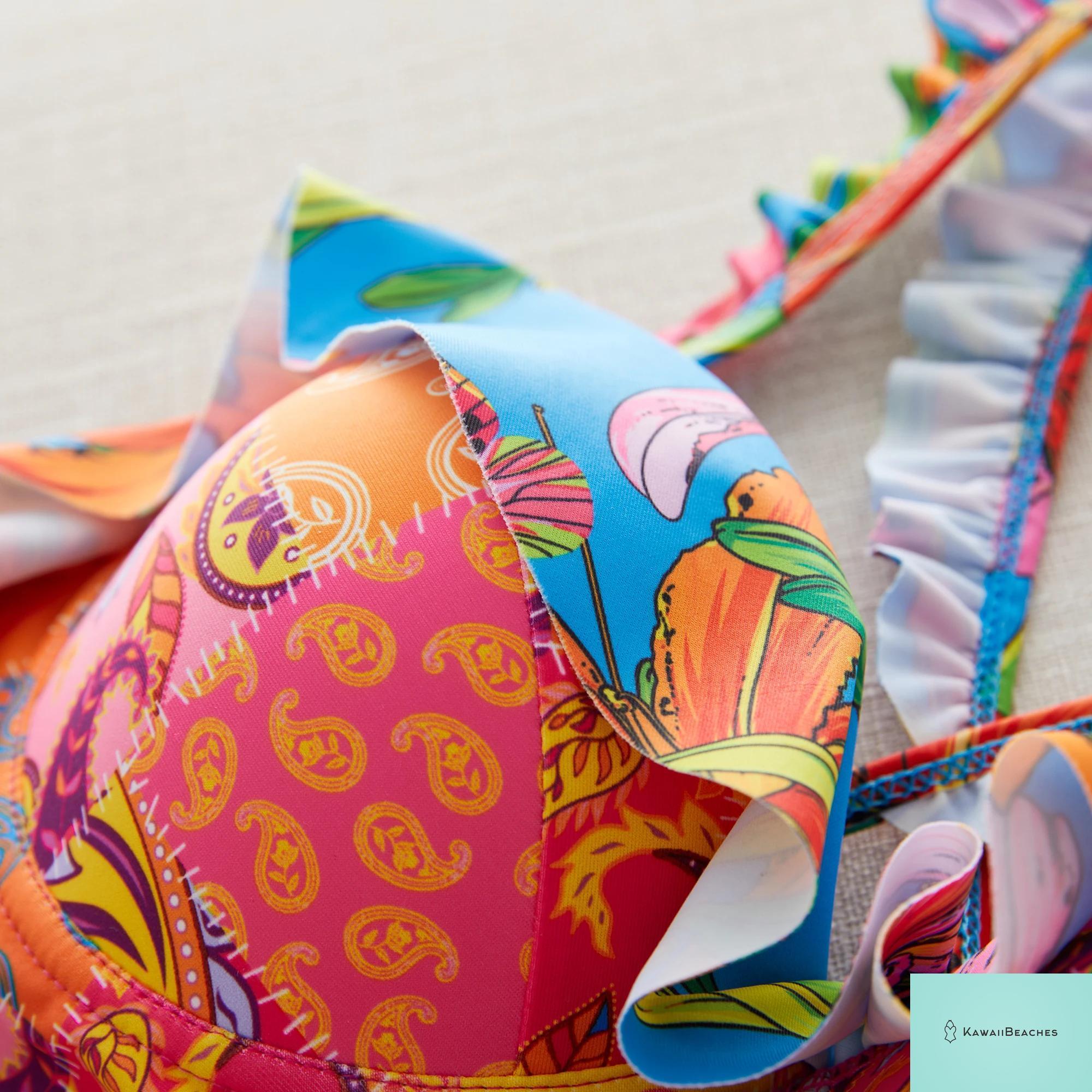 Sexy Ruffle Bikini Swimsuit Set