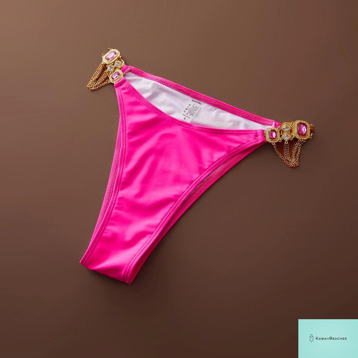 High Waist Golden Print Brazilian Bikini Set