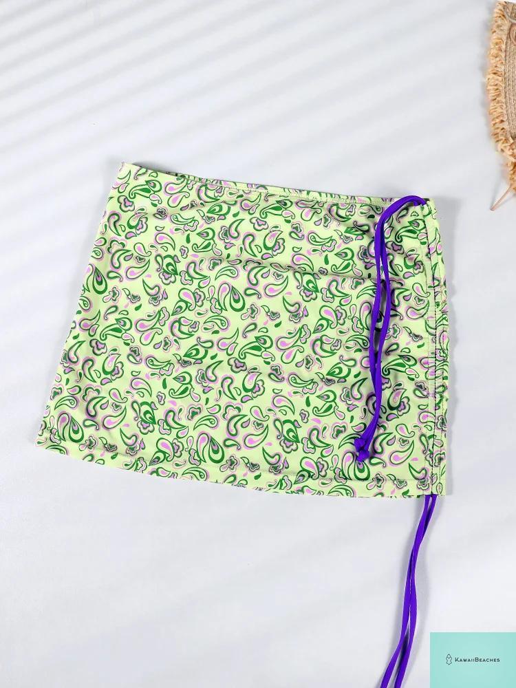 Tropical Temptation Printed One Shoulder Swimwear