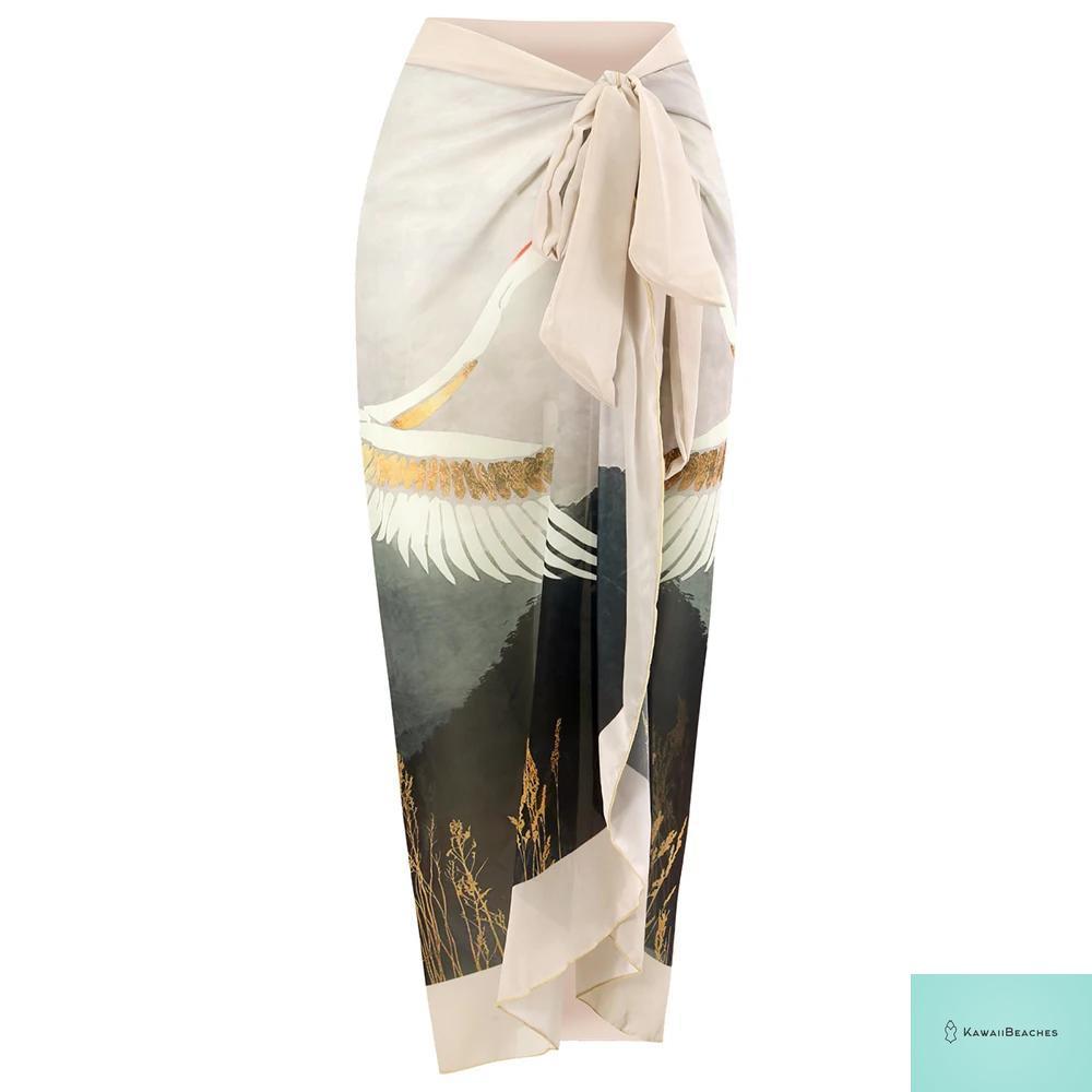 Kawaii Retro Print Beach Dress Cover-Up