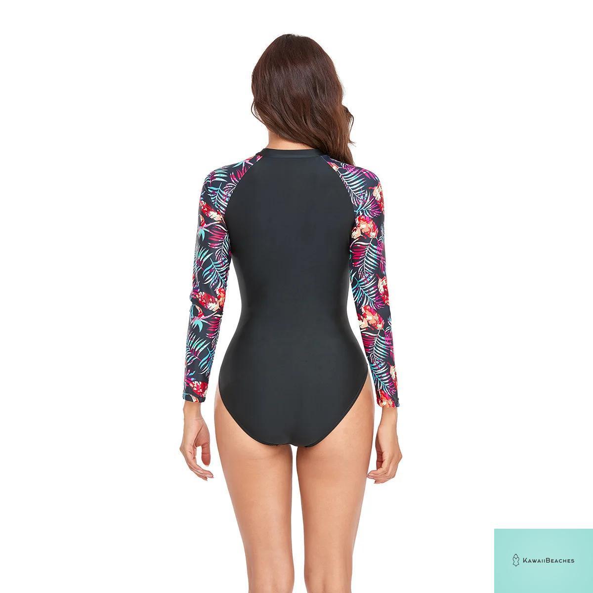 KawaiiBeaches Skeleton Long Sleeve Swimsuit