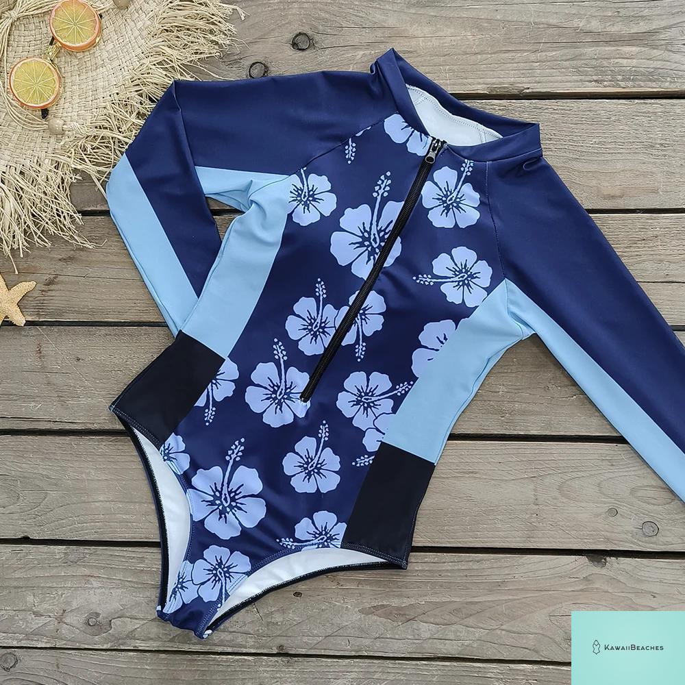 KawaiiBeaches Skeleton Long Sleeve Swimsuit