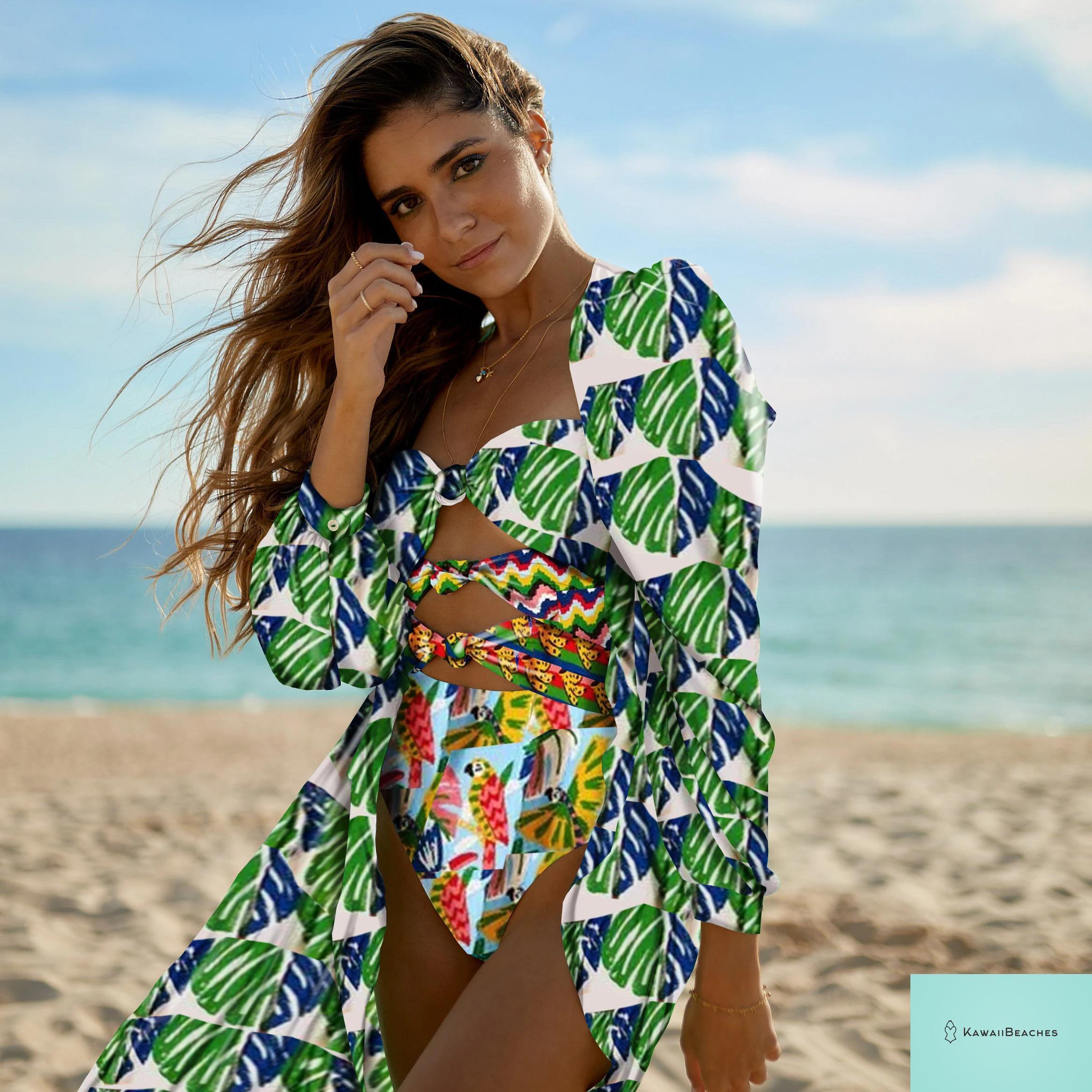 Kawaii Vintage Floral One Piece Swimsuit