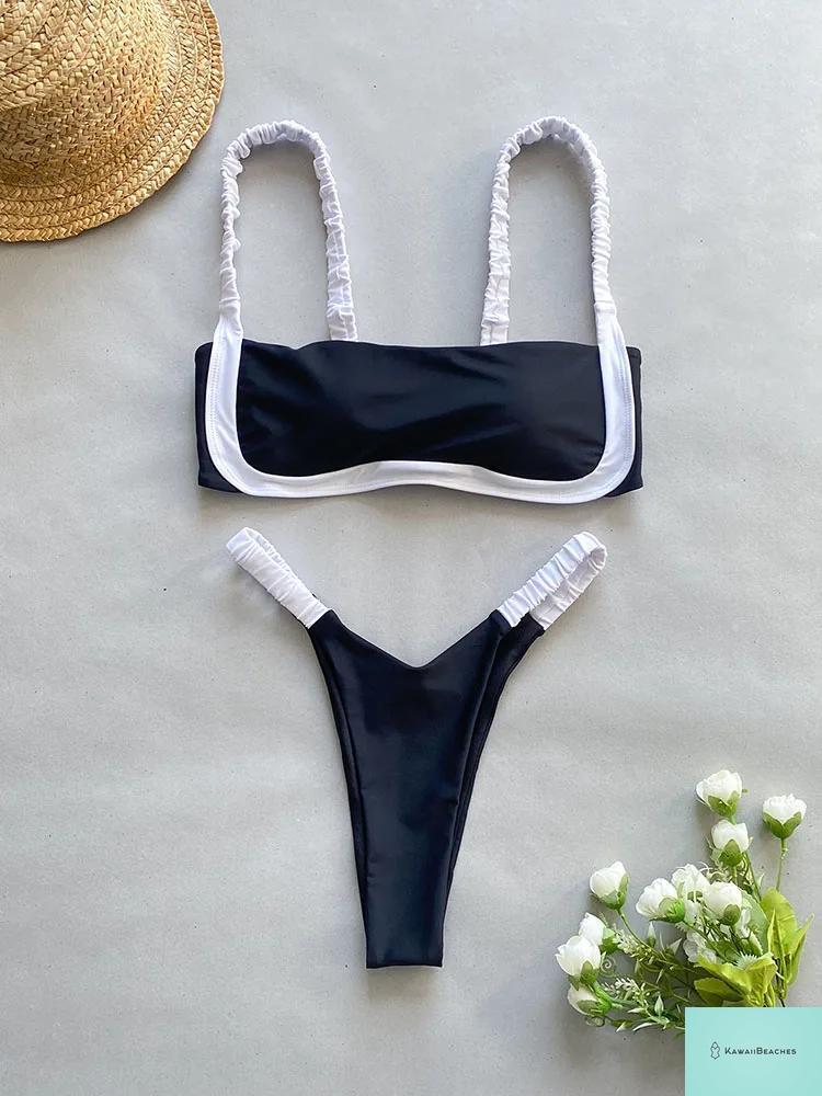 KawaiiBeaches Womens Patchwork Bikini Set