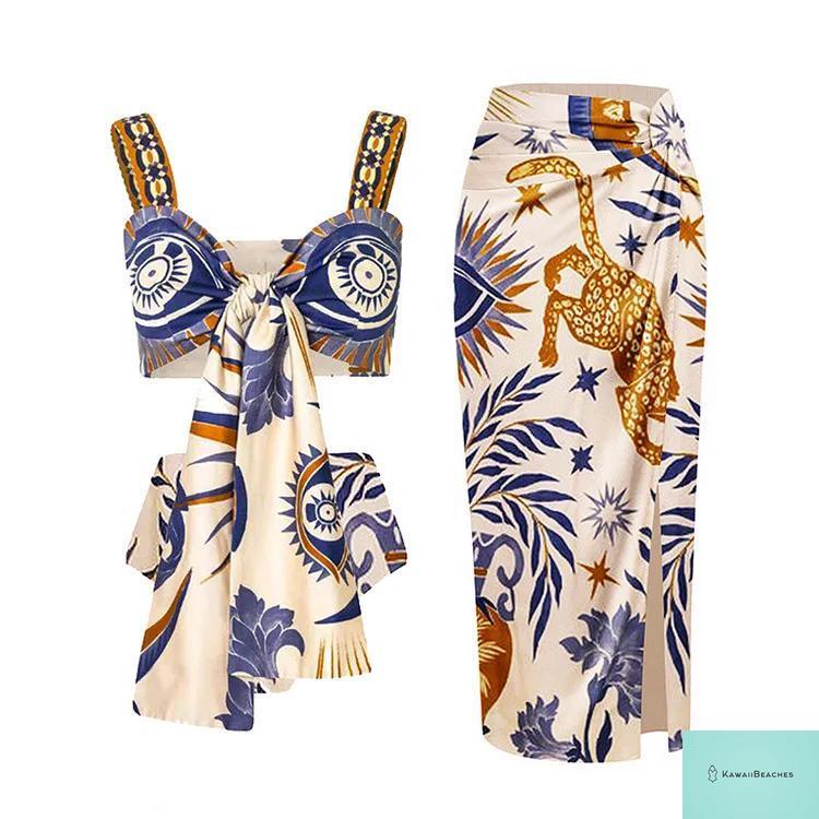 Floral Push Up Bikini Swimwear Set