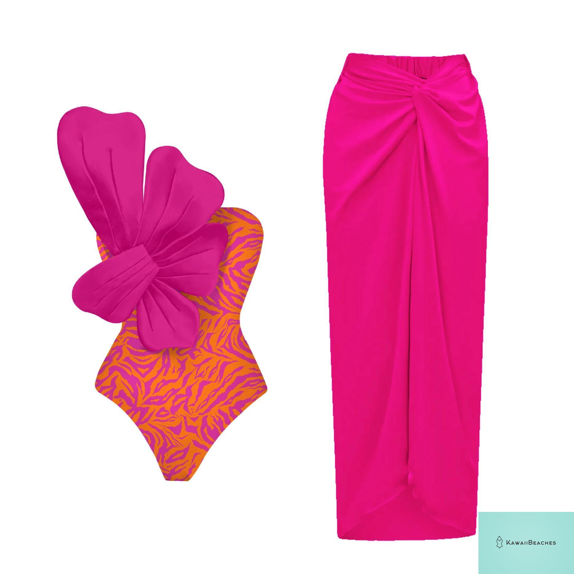 Floral Ruffle Push Up One Piece Swimsuit