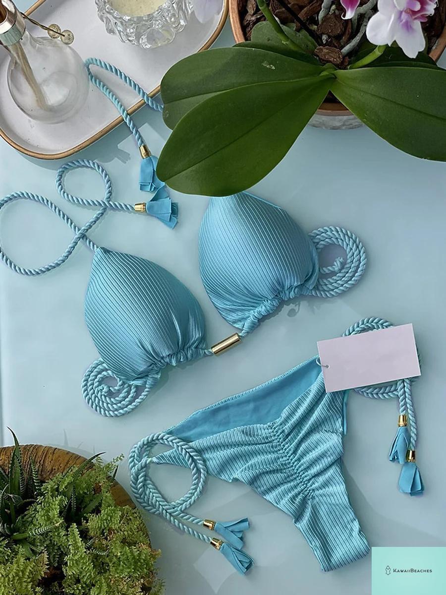 Kawaii Triangle String Bikini Swimsuit