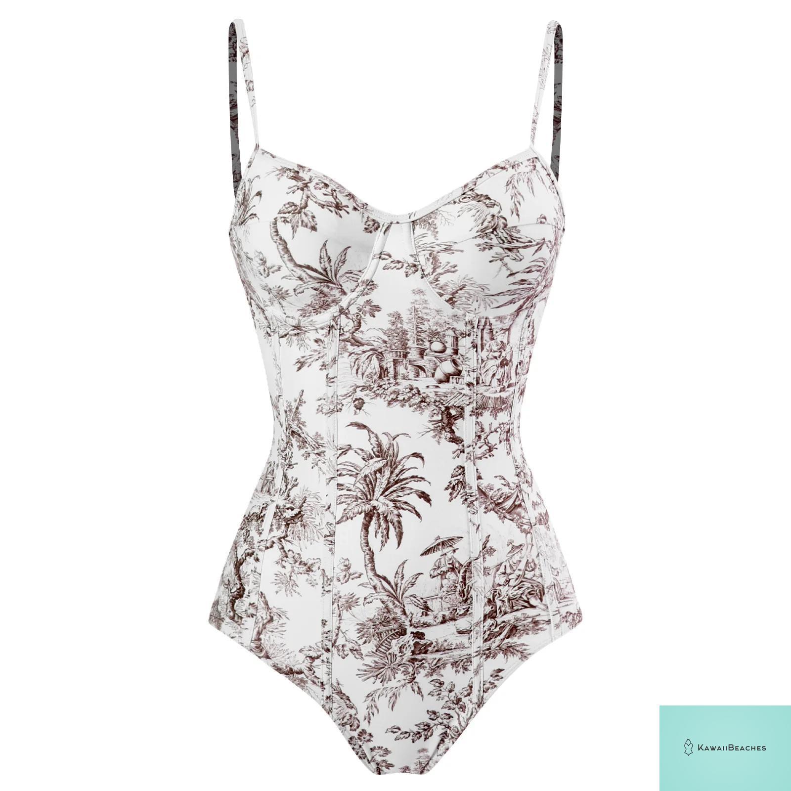 Floral Ruffle Push Up Bikini Set