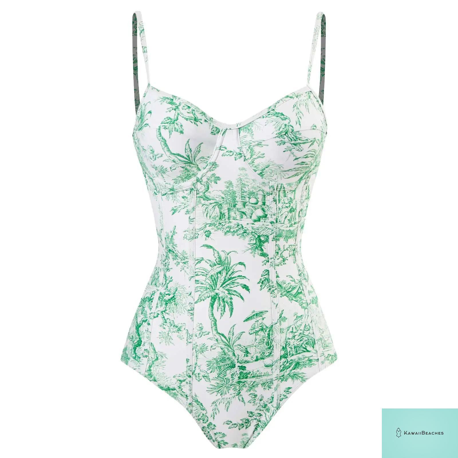 Floral Ruffle Push Up Bikini Set