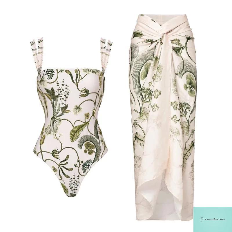 Floral Ruffle Push Up Bikini Set