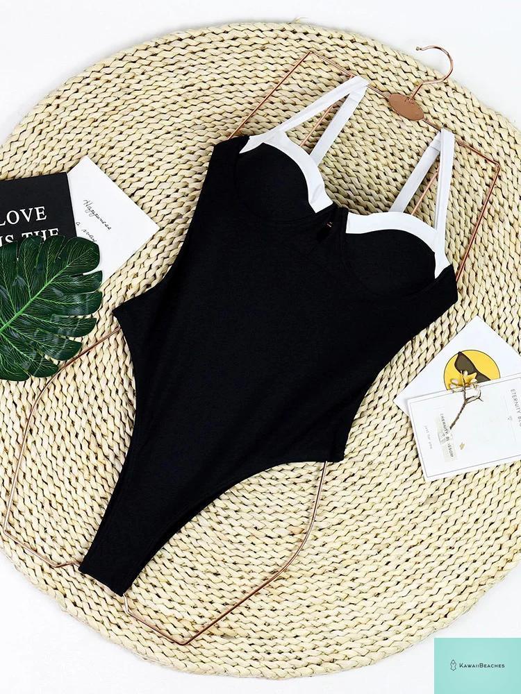 KawaiiBeaches High Waist Patchwork Swimsuit