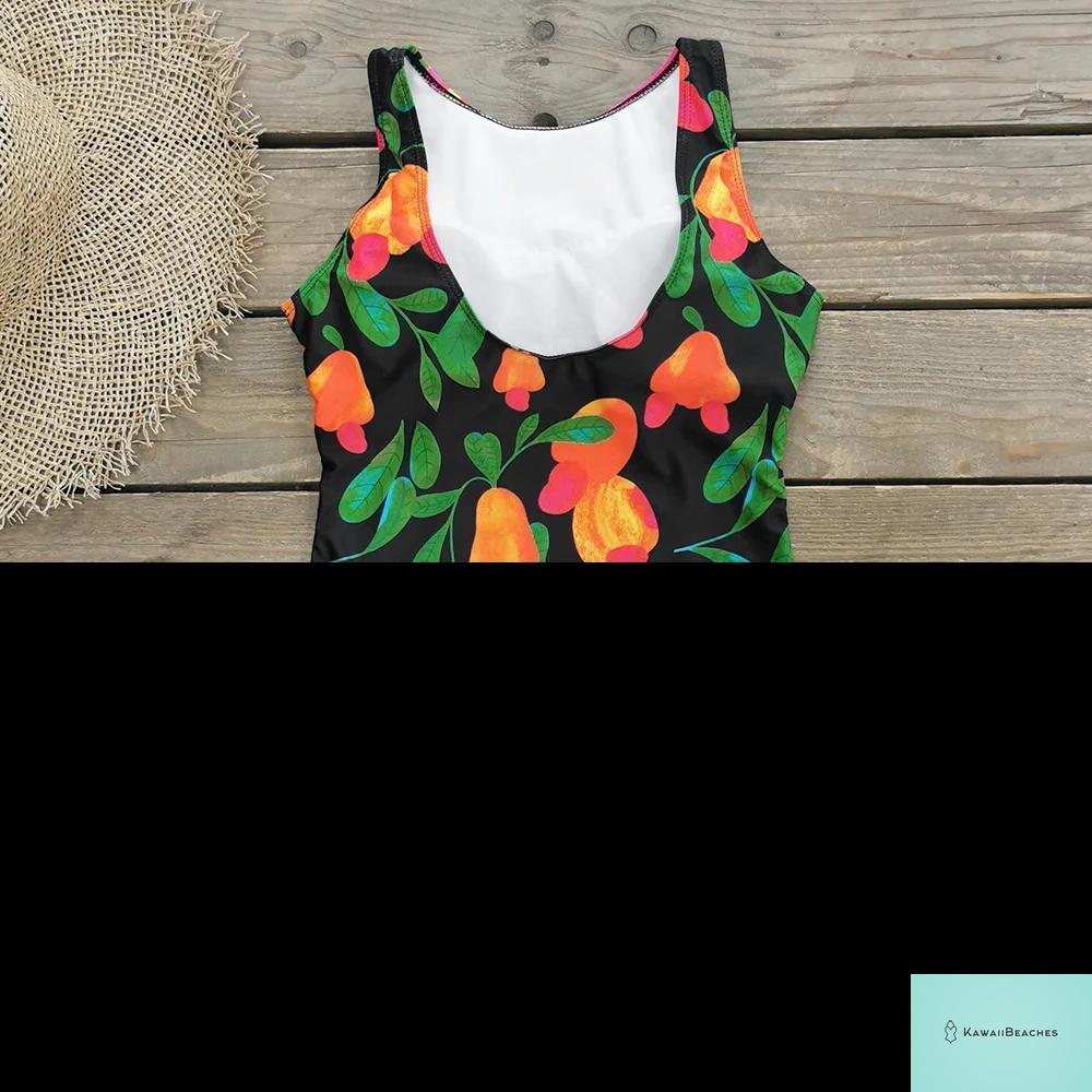 Striped Tropical Monokini Swimsuit for Women