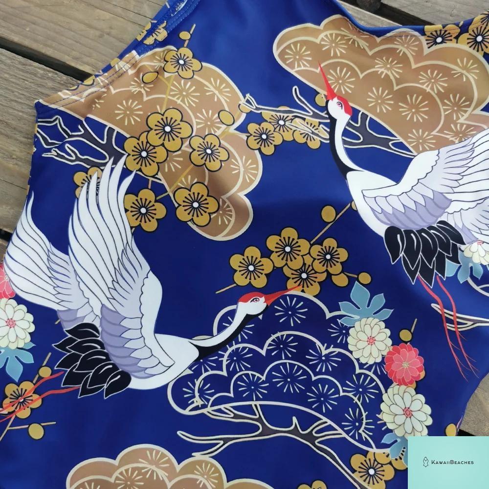 Striped Tropical Monokini Swimsuit for Women