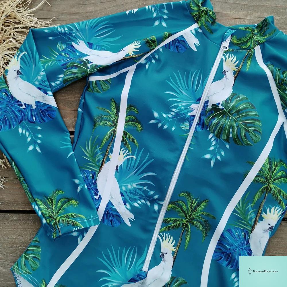 KawaiiBeaches Skeleton Long Sleeve Swimsuit