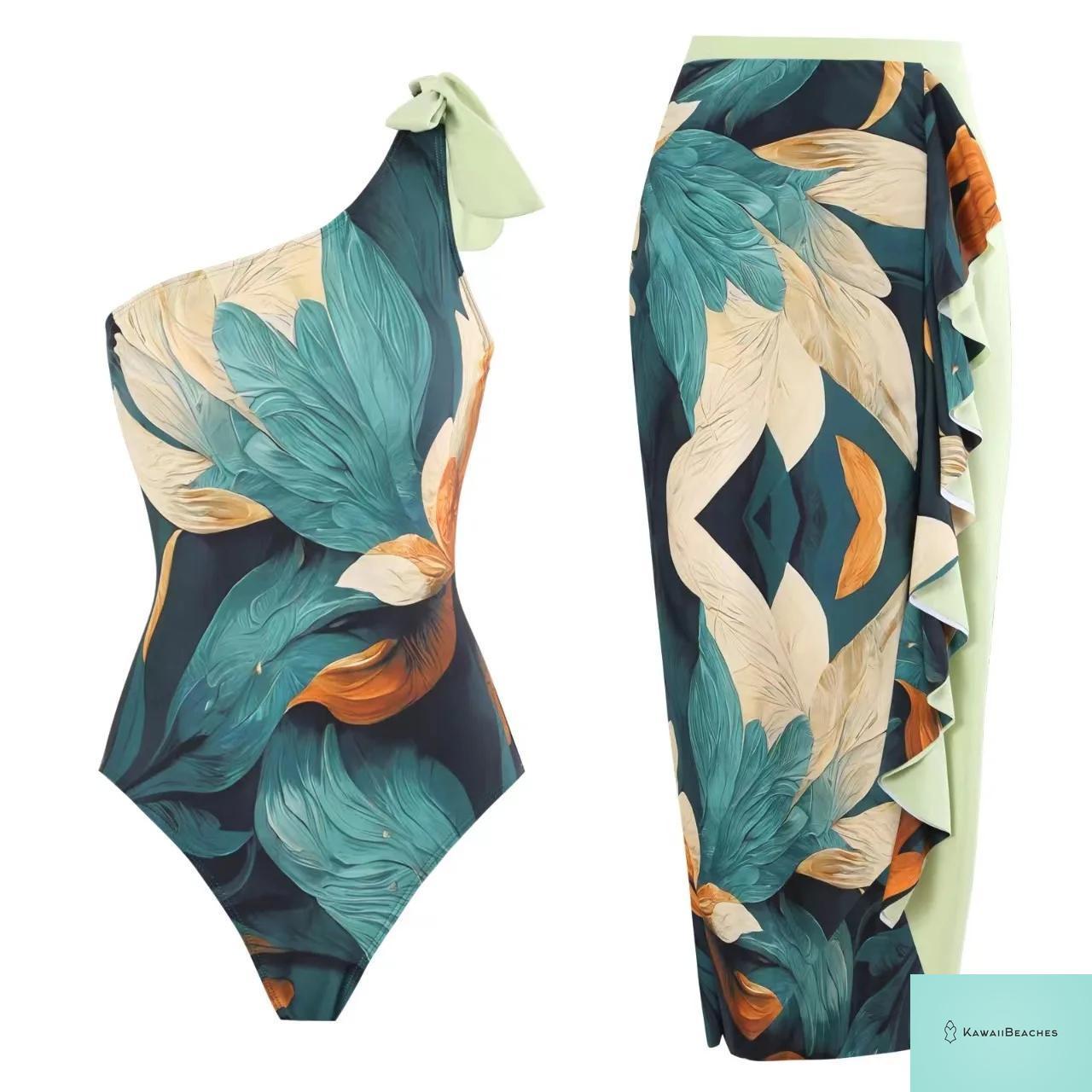 Floral Ruffle Push Up Bikini Set