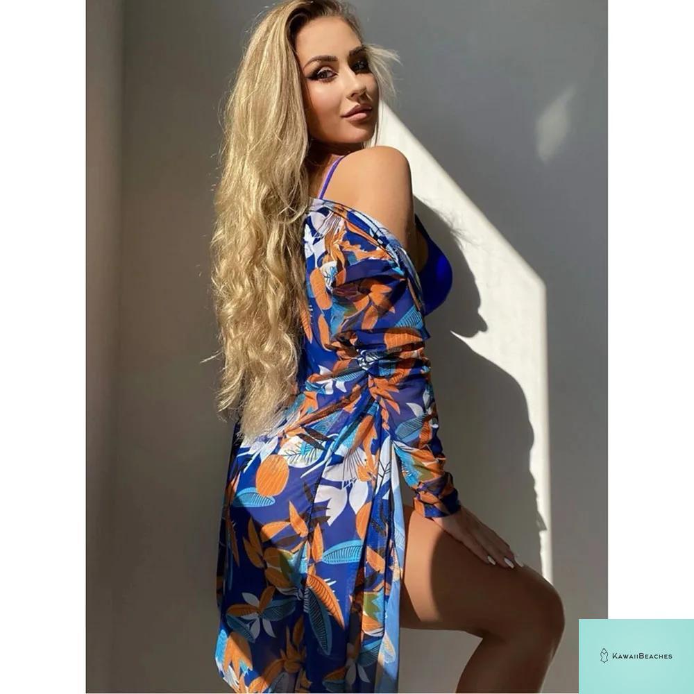 Womens 3 Piece Long Sleeve Swimsuit