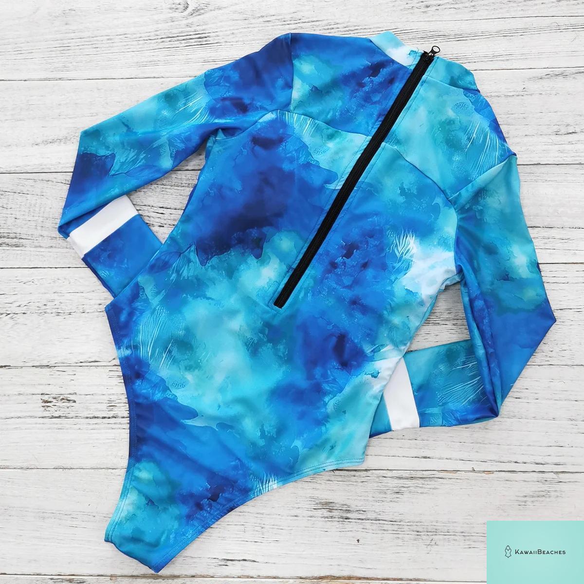 KawaiiBeaches Skeleton Long Sleeve Swimsuit