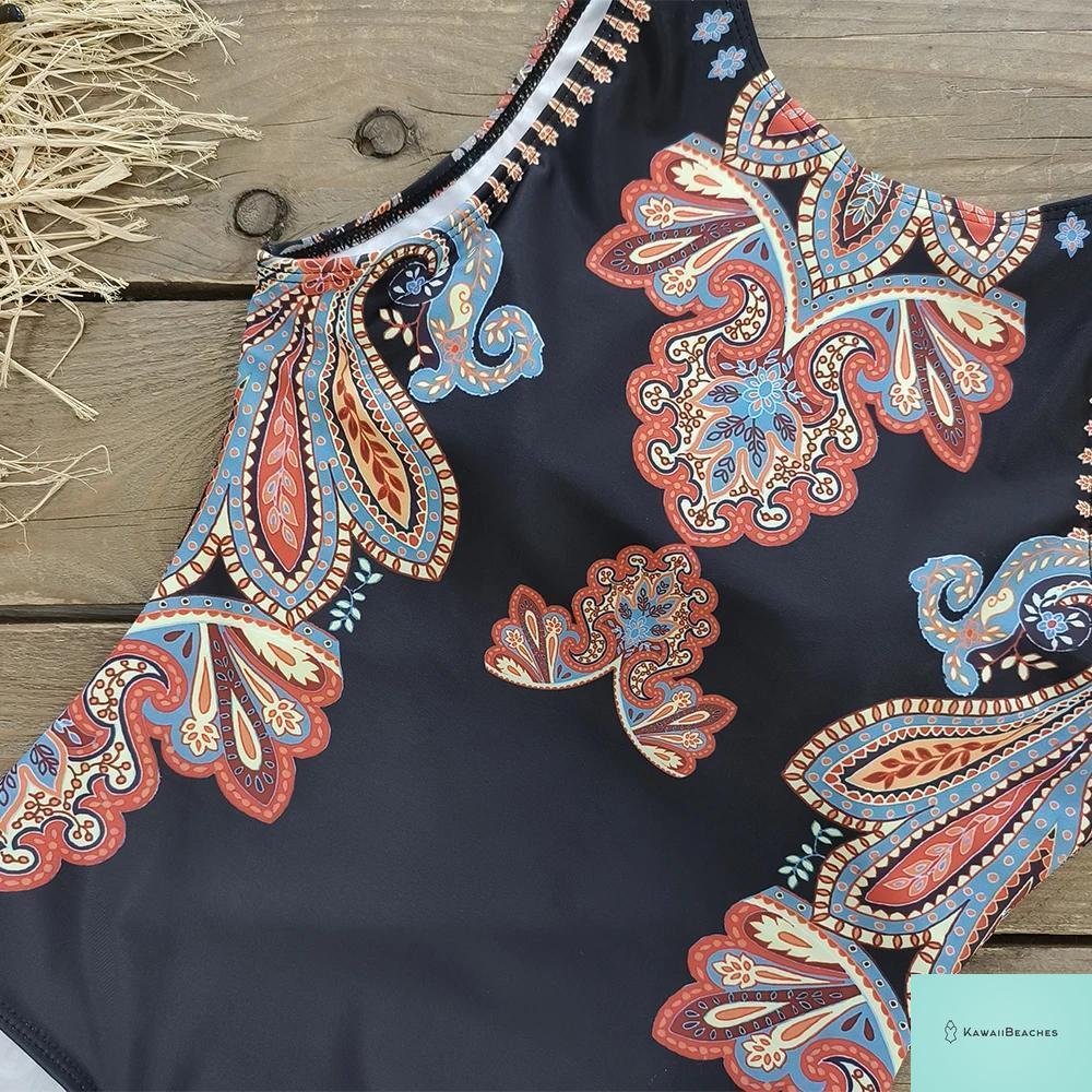 Floral Ruffle Push Up Bikini Set