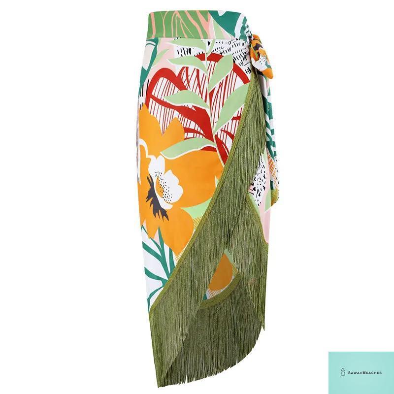 Kawaii Retro Print Beach Dress Cover-Up