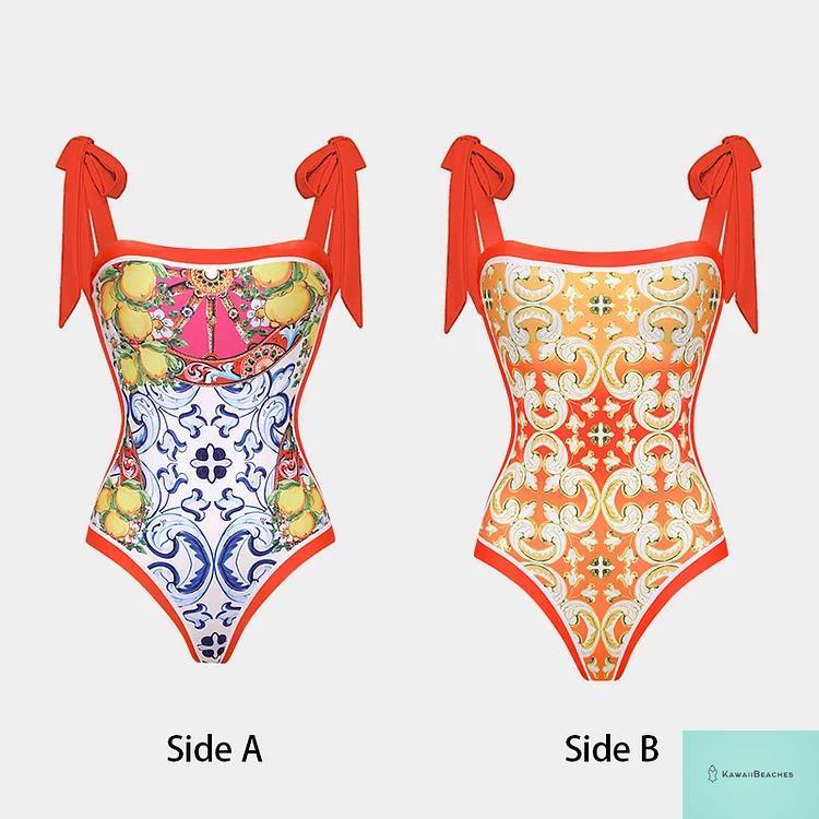 KawaiiBeaches Double-Sided Push Up Bikini Set