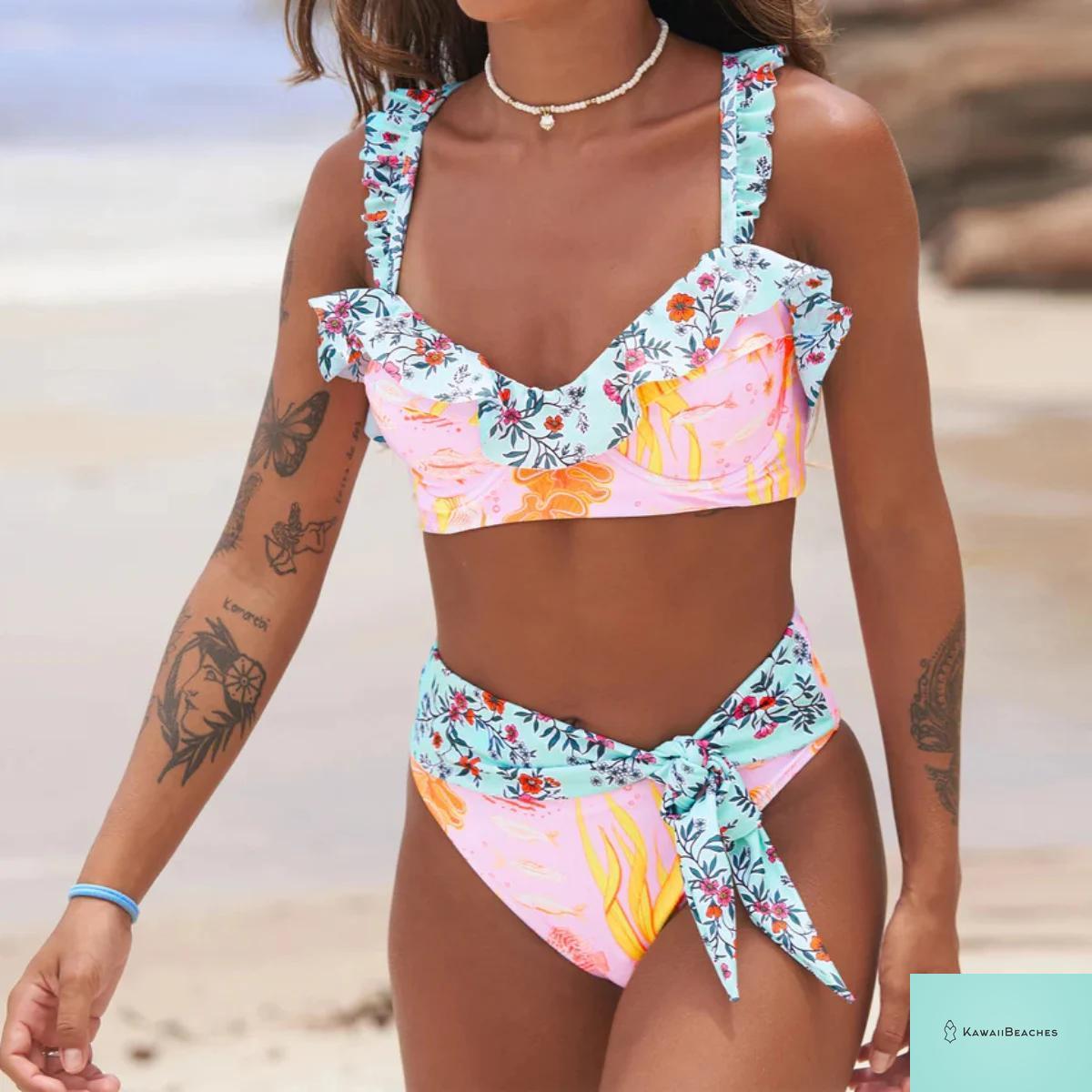 Sexy Ruffle Bikini Swimsuit Set