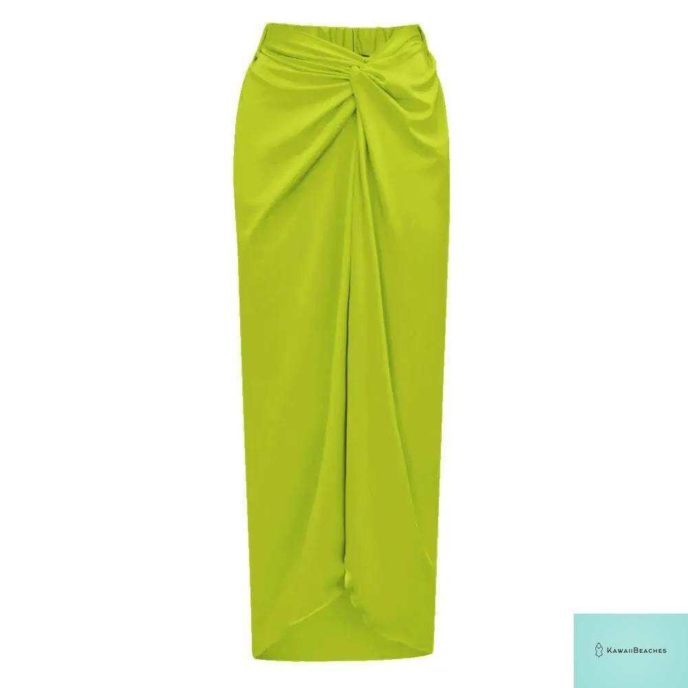 Kawaii Solid Print Swimwear Skirt Set