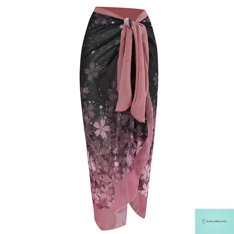 Kawaii Retro Print Beach Dress Cover-Up