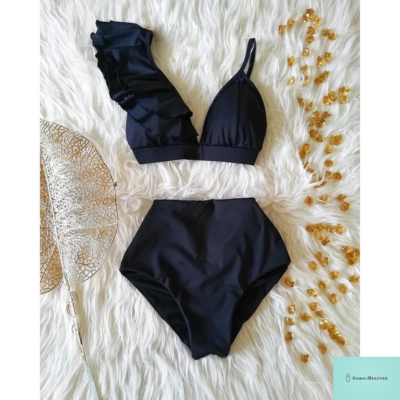 Floral Printed High Waist Bandage Bikini Set