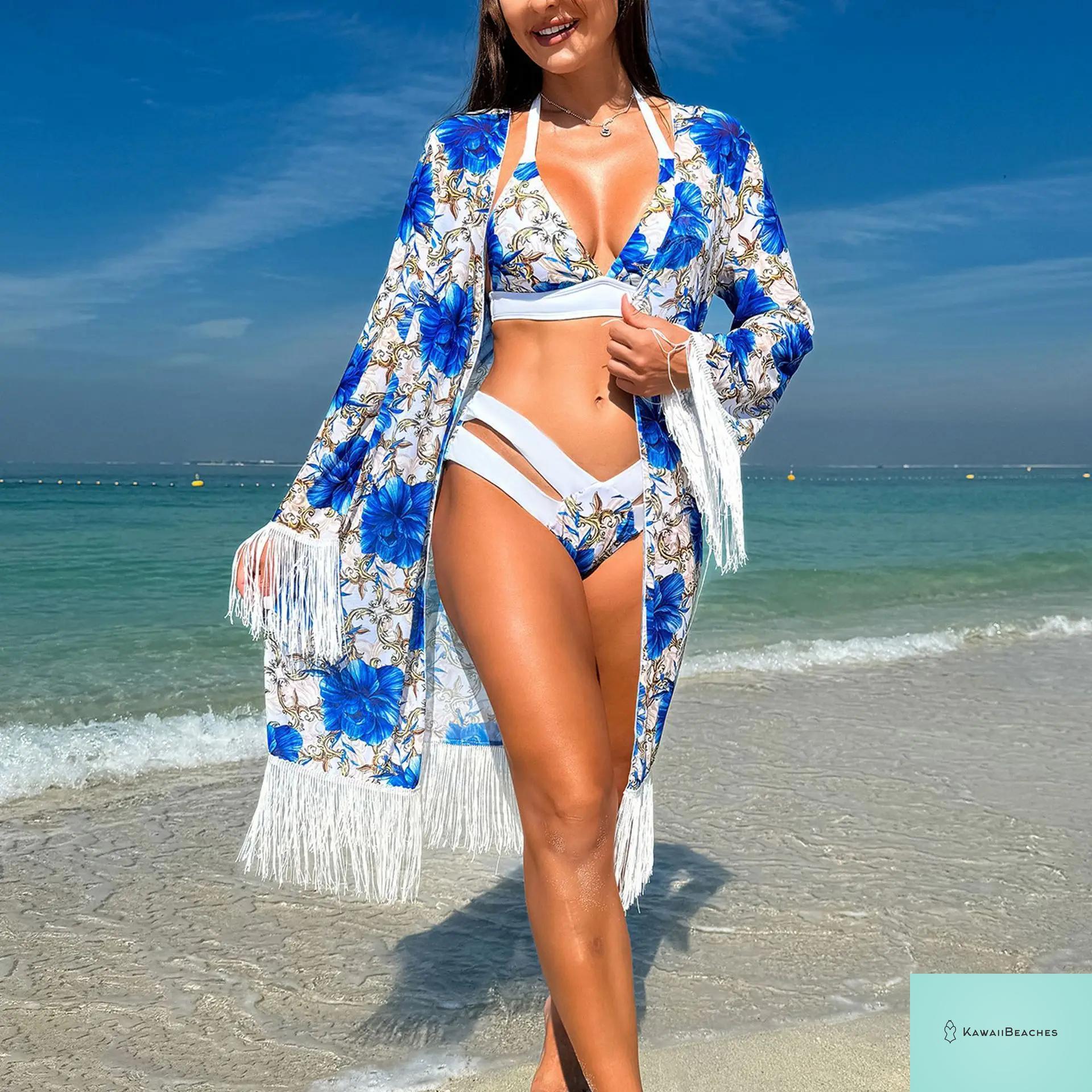 Tropical High Waisted Bikini Set