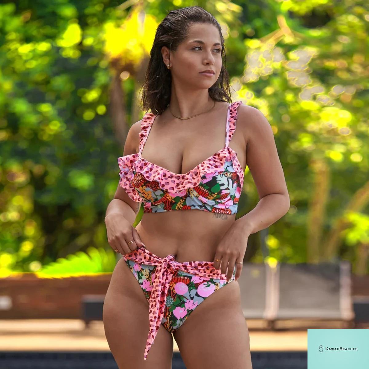 Sexy Ruffle Bikini Swimsuit Set