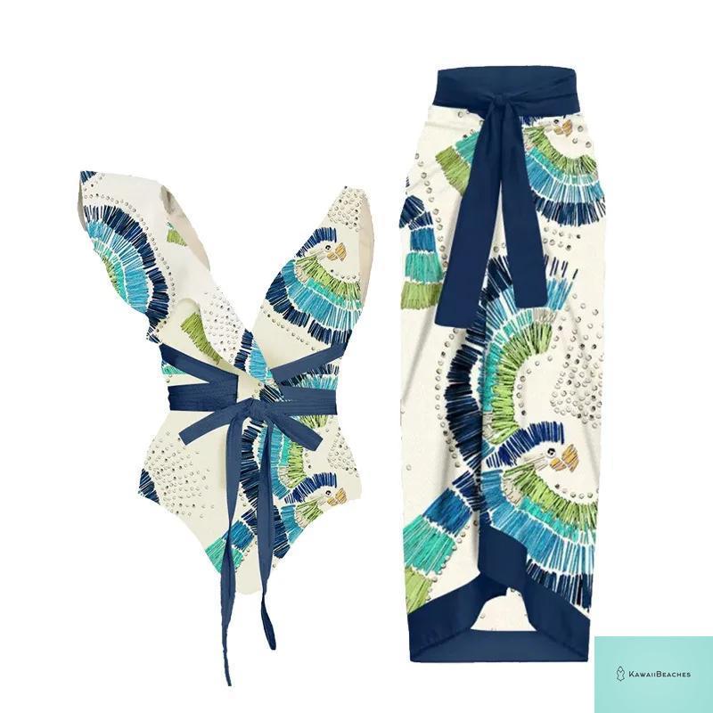 Floral Ruffle Push Up Bikini Set