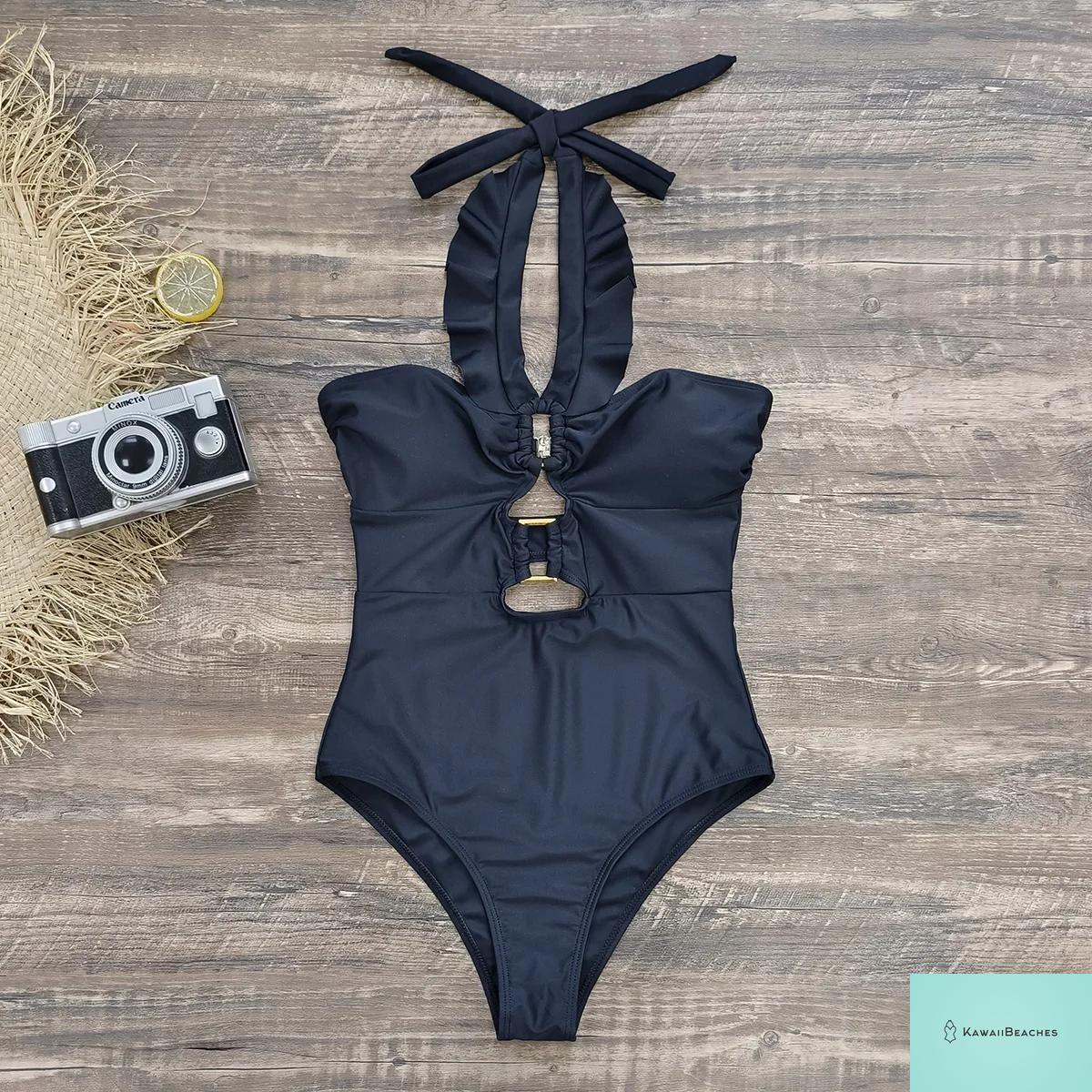Kawaii Retro Push Up One Piece Swimsuit