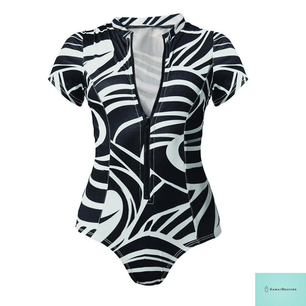 Womens Long Sleeve Surfing Swimsuit Monokini