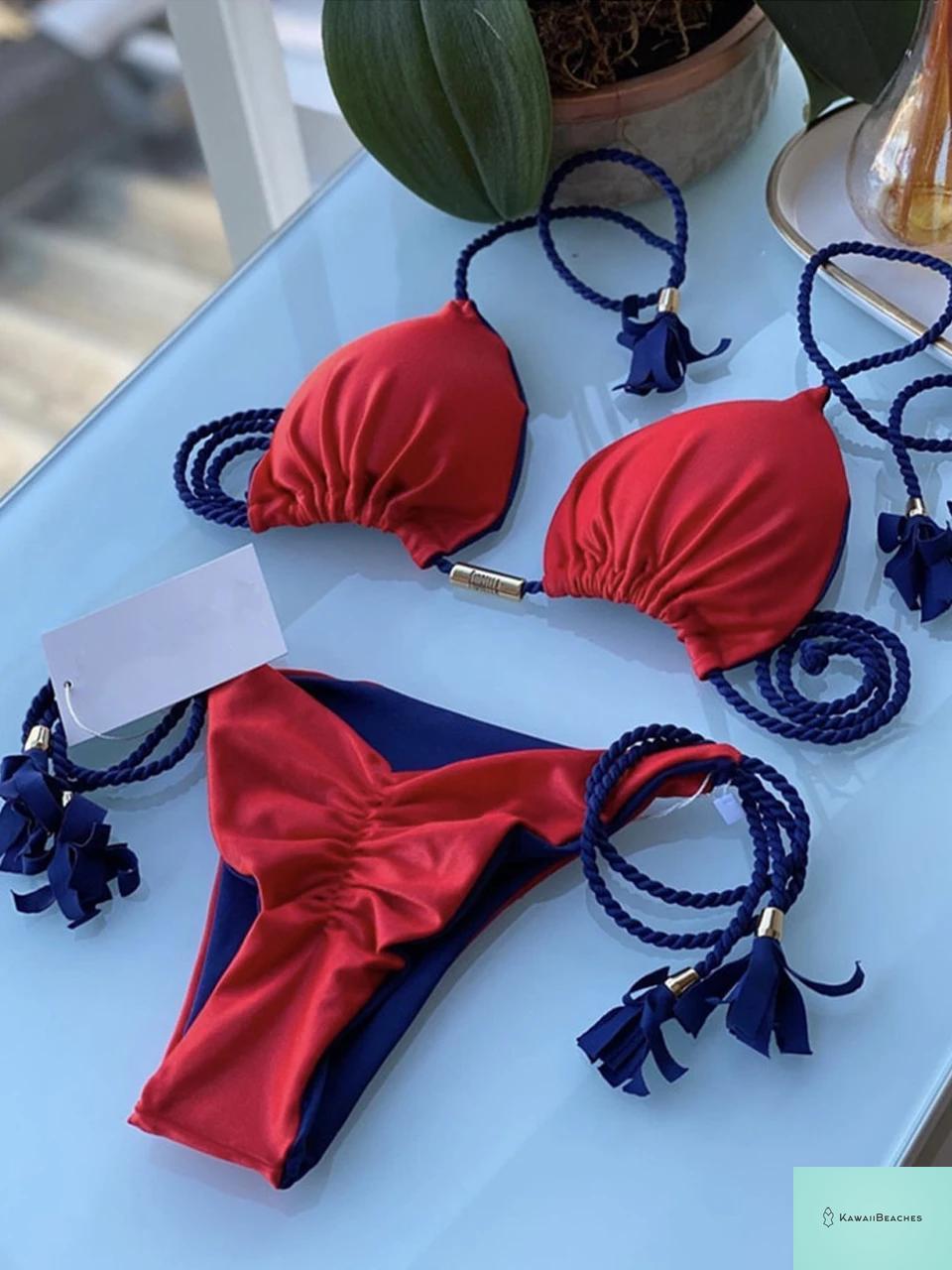 Kawaii Triangle String Bikini Swimsuit