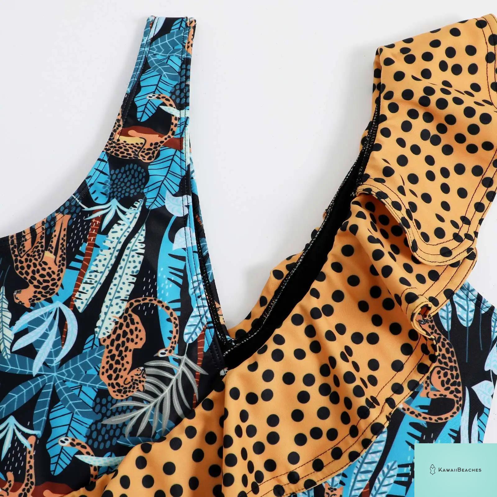 Floral Ruffle Push Up Bikini Set