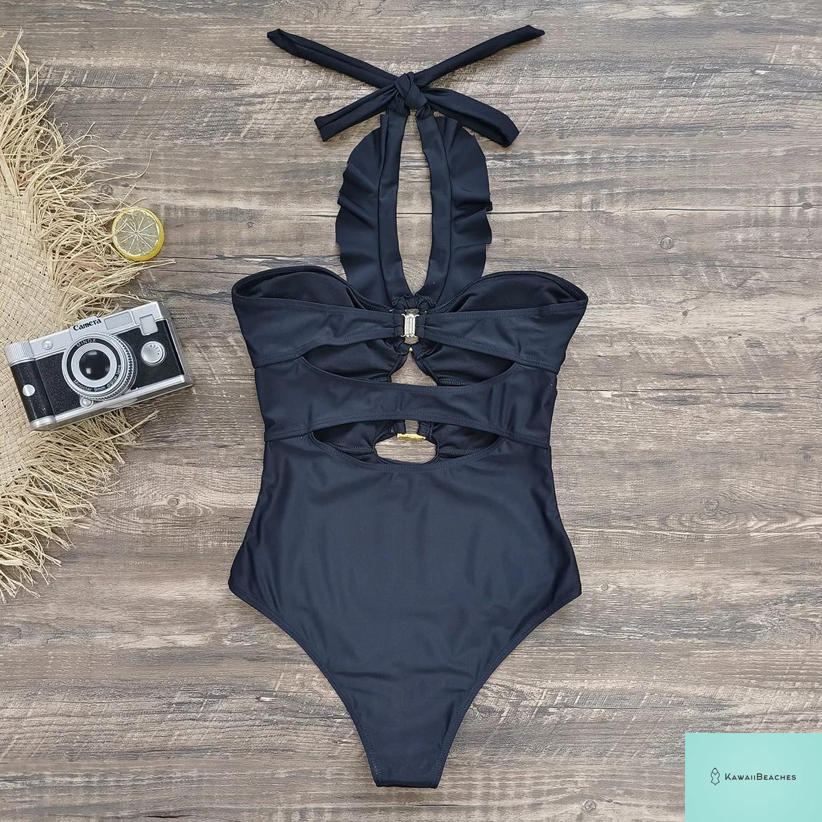 Kawaii Retro Push Up One Piece Swimsuit