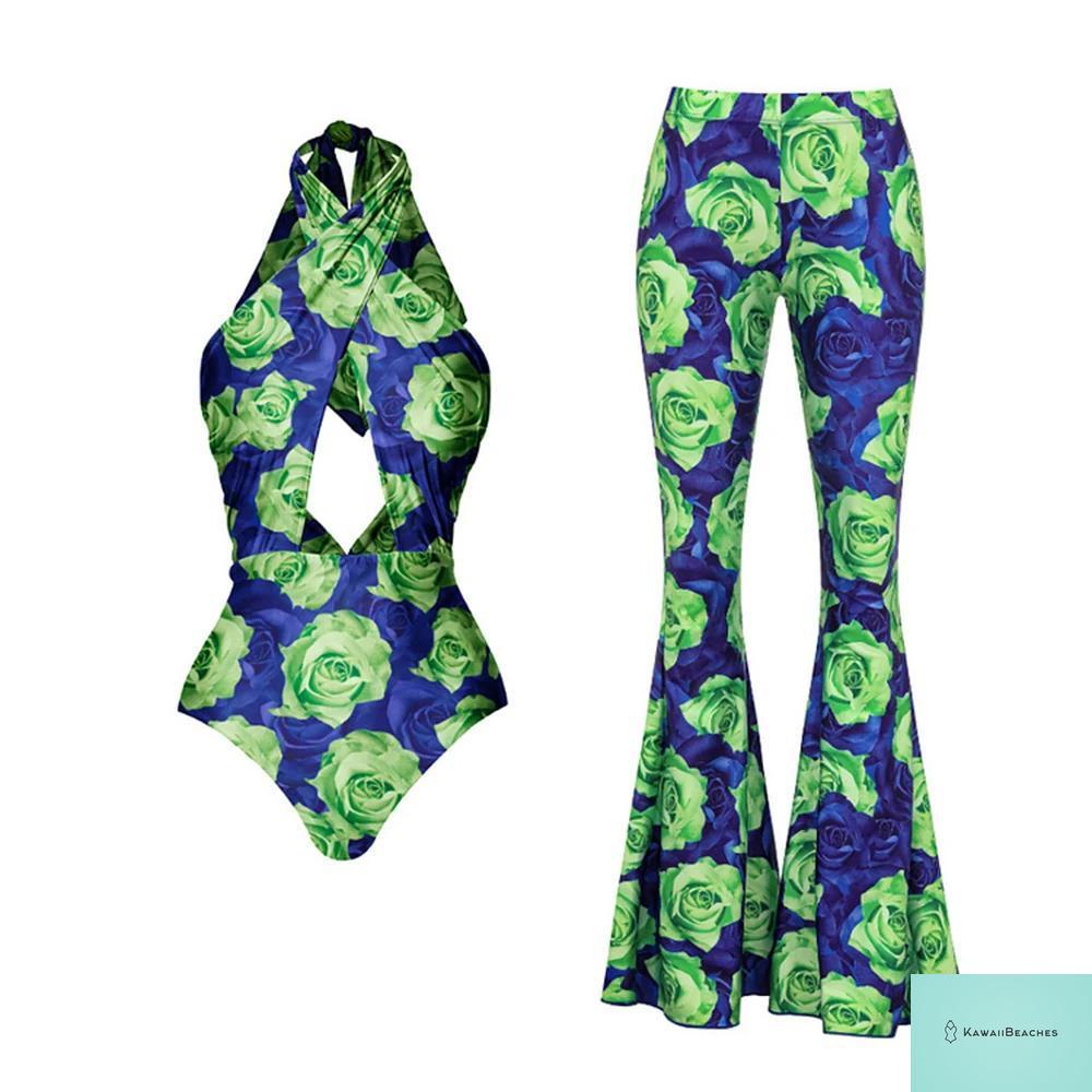 Floral Ruffle Push-Up One-Piece Swimsuit