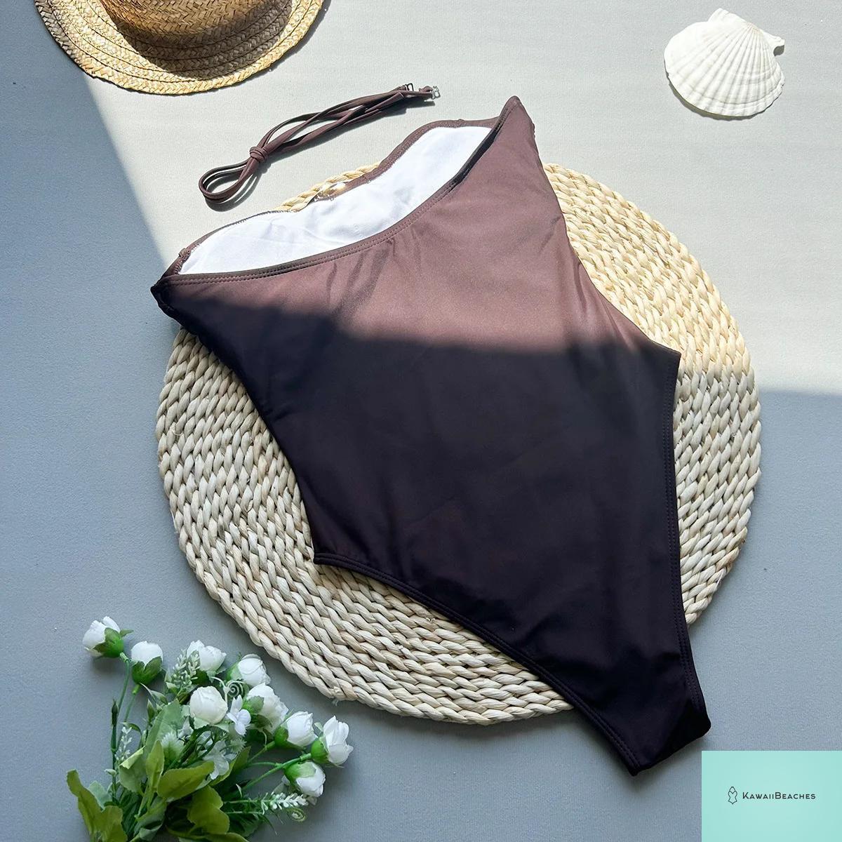 Sexy Solid Print Monokini Swimsuit