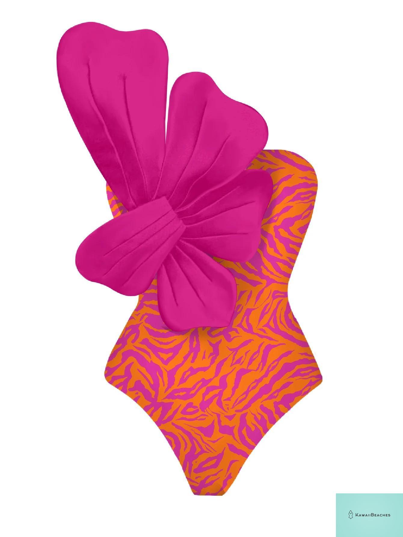 Floral Ruffle Push Up One Piece Swimsuit