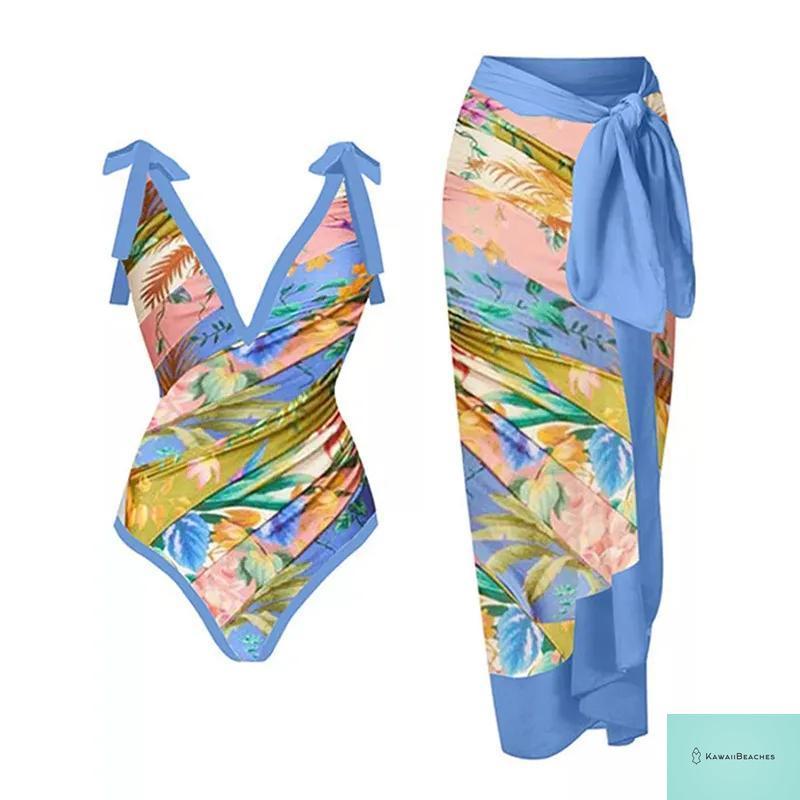 Floral Ruffle Push Up Bikini Set