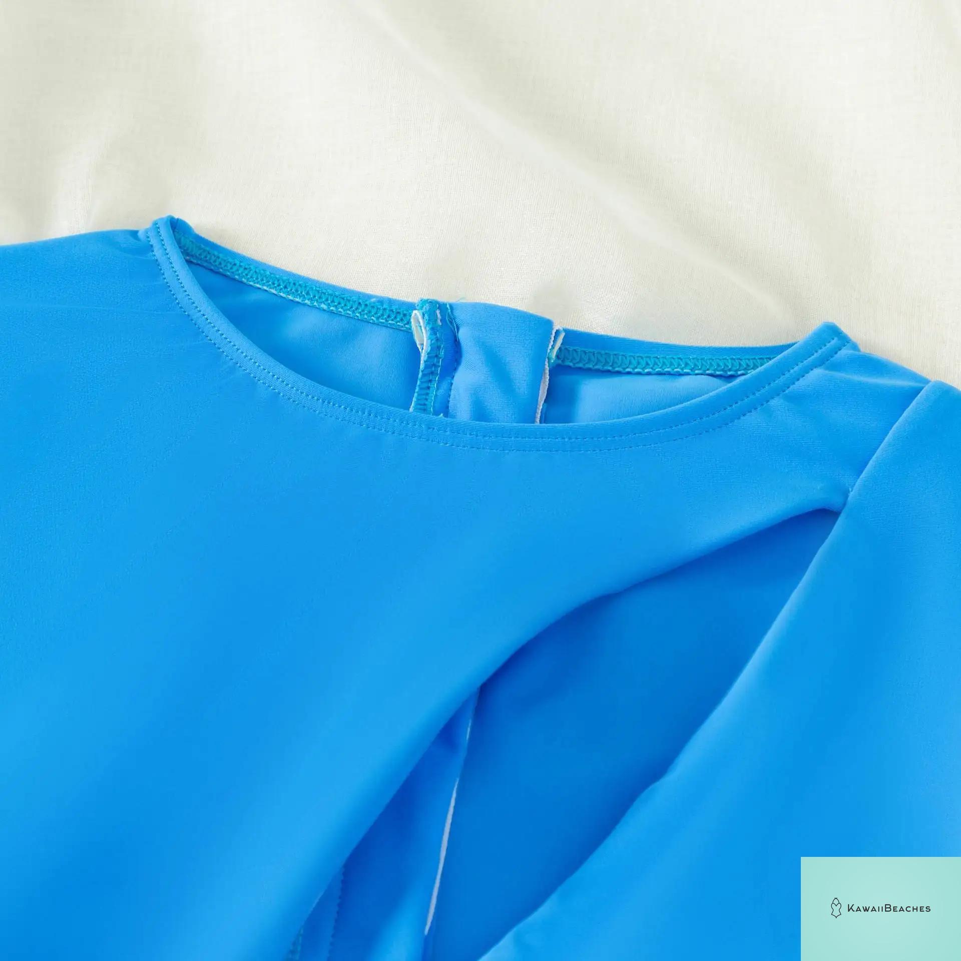 Kawaii Patchwork Long Sleeve Swimsuit