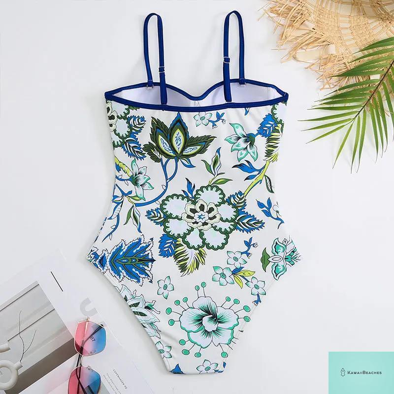 Floral Ruffle Push Up Bikini Set